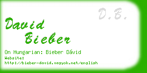 david bieber business card